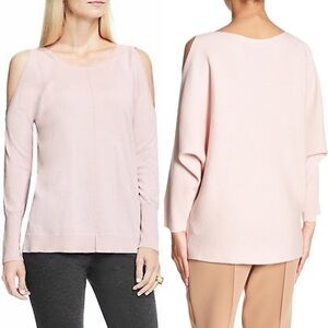 Vince Camuto Light Pink Cold Shoulder Sweater